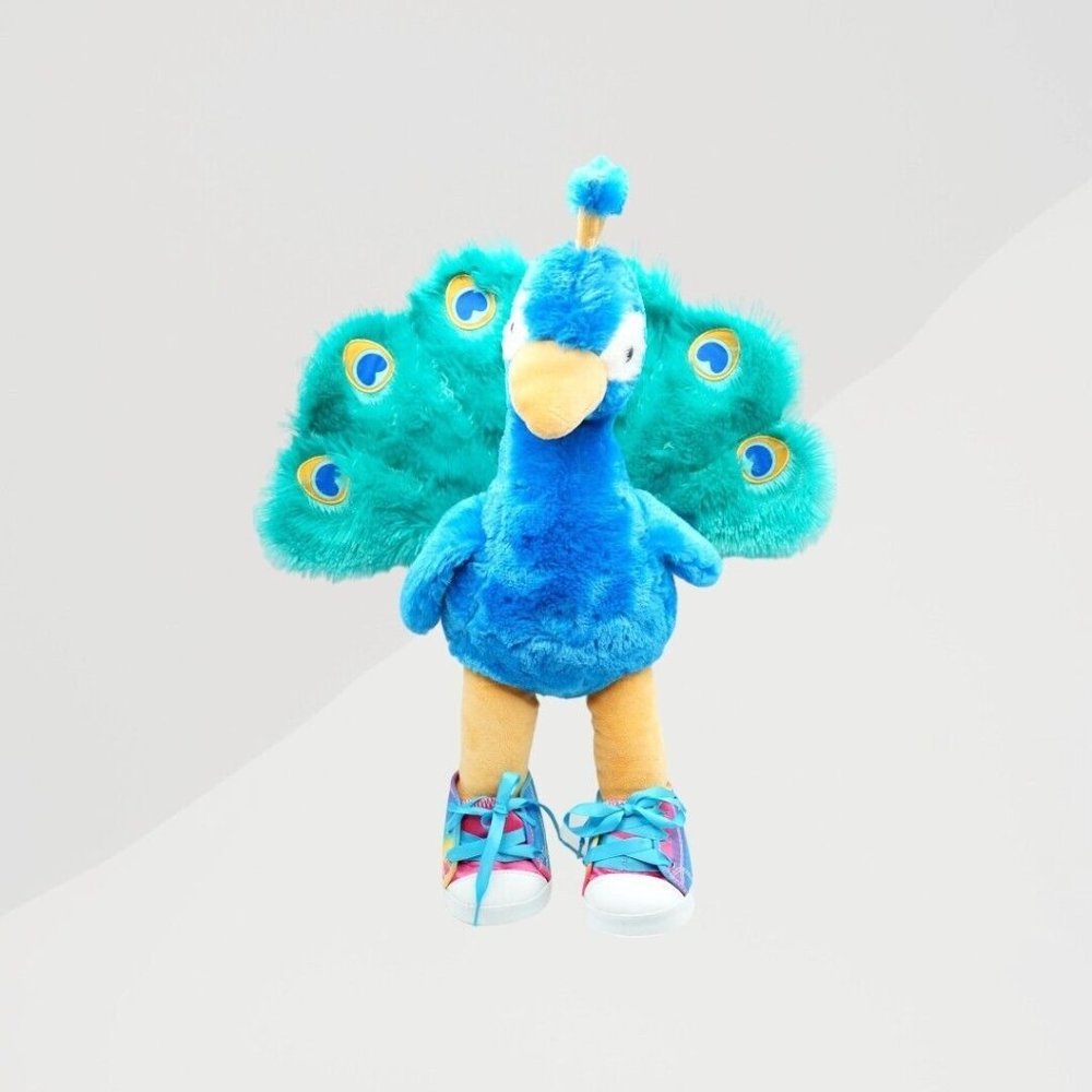 Build A Bear Peacock Plush 16" Exotic Bird‎ Retired Stuffed Animal Soft Toy